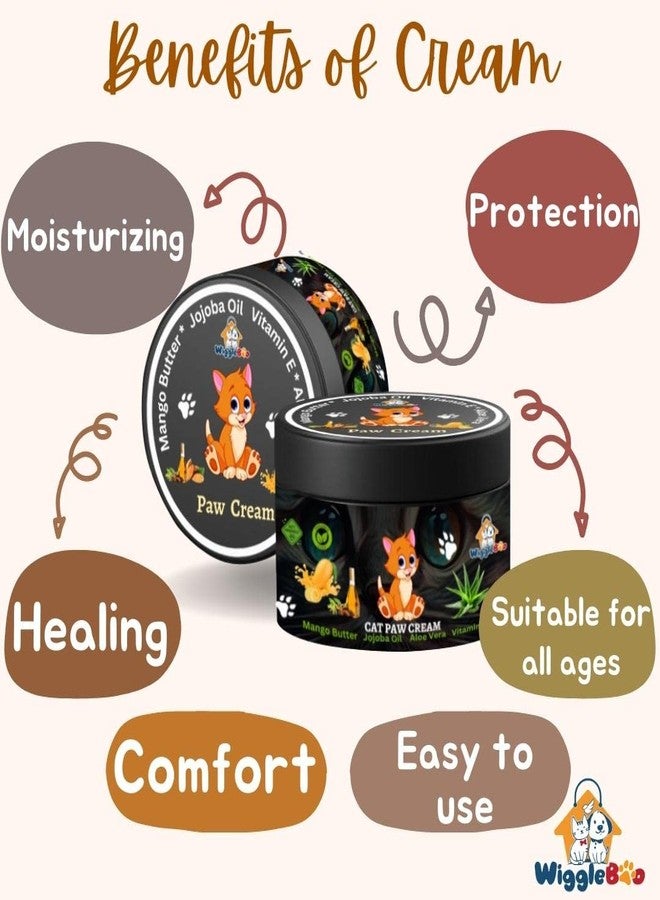 WiggleBoo كريم WiggleBoo لأقدام القطط: عناية احترافية لأقدام سعيدة وصحية | غني بزبدة نباتية طبيعية، وشمع مزيج طبيعي، وزبدة المانجو، وزيوت عطرية | بلسم يغذي ويعالج ويحمي (30 غرام) - Image 3